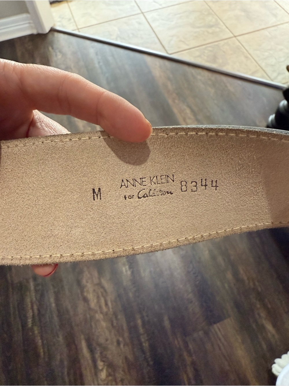 Vintage Anne Klein for Calderon Lion Head Buckle Leather Belt - Picture 9 of 9